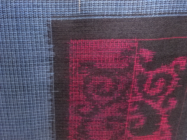 JAPANESE KIMONO / ANTIQUE KIMONO / SILK / DORO OSHIMA TSUMUGI / WOVEN SQUARE